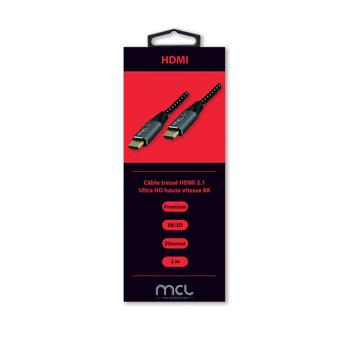 EAN 3700224767402 - MCL MC2A99A0MC3892Z cable HDMI 2 m HDMI tipo A (Estándar) Gris, Negro imagen 3