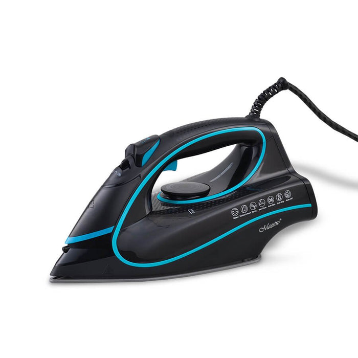 EAN 4820096551462 - Maestro MR-310C plancha Plancha vapor-seco Suela de cerámica 2400 W Negro, Azul imagen 1