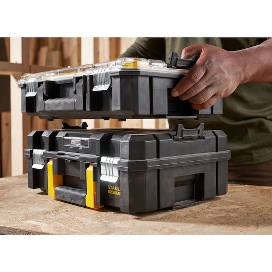 EAN 3253569829675 - Stanley FATMAX FMST82967-9 caja de herramientas Negro, Amarillo Plástico, Acero inoxidable imagen 11