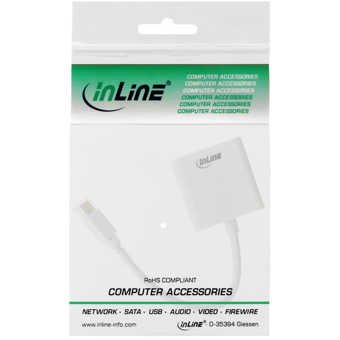 EAN 4043718290505 - InLine 17194K adaptador de cable de vídeo 0,15 m Mini DisplayPort DVI-D Blanco imagen 2