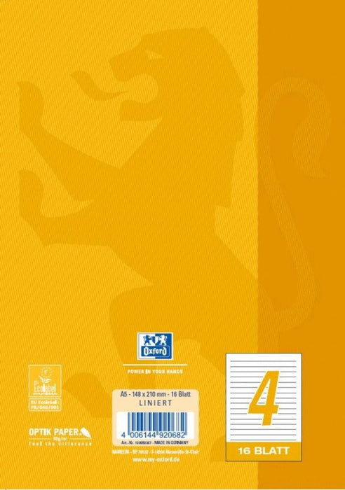 EAN 4006144920682 - Oxford 100050367 cuaderno y block A5 Amarillo imagen 3