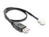 EAN 4043619912261 - DeLOCK 91226 cable de transmisión Negro 0,3 m USB A Molex (3-pin) imagen 2