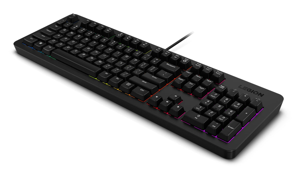 EAN 0195892097143 - Lenovo K310 teclado Juego USB Inglés de EE. UU. Negro imagen 7