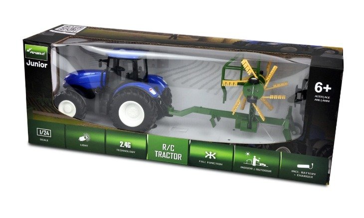 EAN 4260768515659 - Amewi Toy Traktor mit Kreiselschwader modelo controlado por radio Tractor Motor eléctrico 1:24 imagen 9