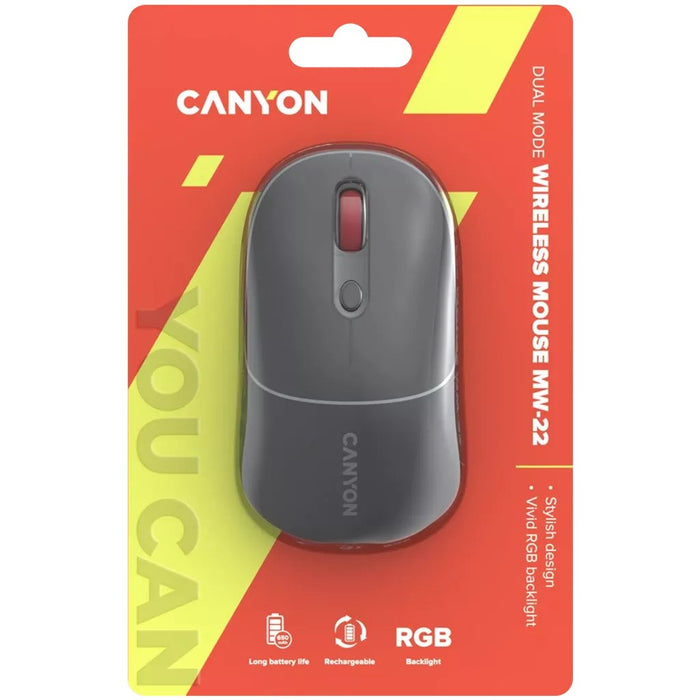 EAN 5291485014933 - Canyon MW-22 ratón Universal Ambidextro RF Wireless + Bluetooth Óptico 1600 DPI imagen 6