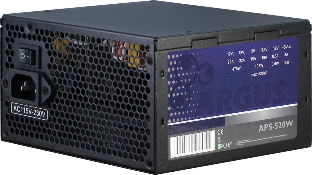 EAN 4260133126015 - Inter-Tech Argus APS unidad de fuente de alimentación 520 W 20+4 pin ATX ATX Negro imagen 1