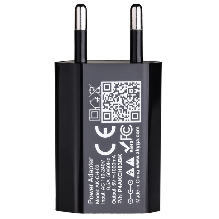 EAN 5901720133205 - Akyga AK-CH-03BK cargador de dispositivo móvil Smartphone, Tableta Negro Corriente alterna, CC Interior imagen 4
