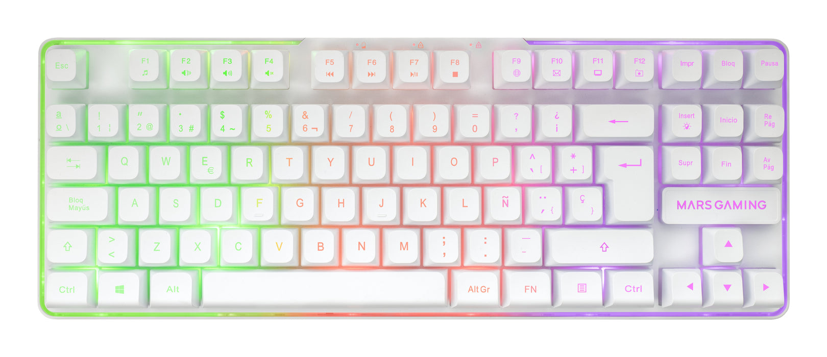 EAN 8435693111832 - Mars Gaming MCPWTKLWES teclado Ratón incluido Juego RF inalámbrica + USB QWERTY Español Blanco imagen 4