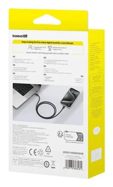 EAN 6932172668181 - Baseus P10374902111-00 cable USB USB 2.0 1 m USB C Negro imagen 4