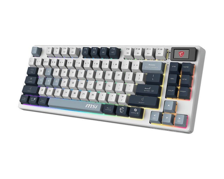 EAN 4711377284165 - MSI FORGE GK600 TKL WIRELESS SKY teclado Juego USB + Bluetooth QWERTY Inglés del Reino Unido Azul, Blanco imagen 3