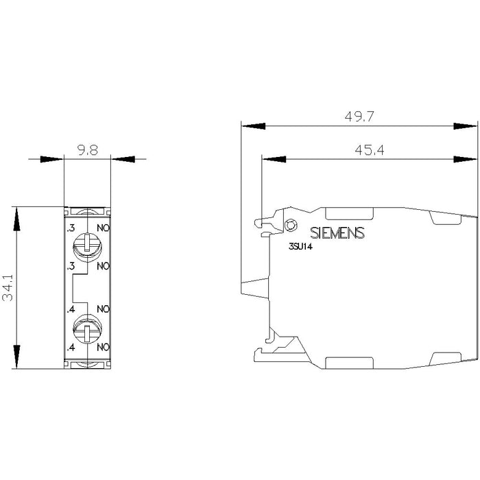 EAN 4011209950955 - Siemens 3SU1400-1AA10-1DA0 contacto auxiliar imagen 5
