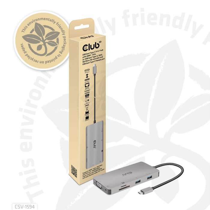 EAN 8719214472177 - CLUB3D CSV-1594 base para portátil y replicador de puertos USB 3.2 Gen 1 (3.1 Gen 1) Type-C Negro, Gris imagen 15