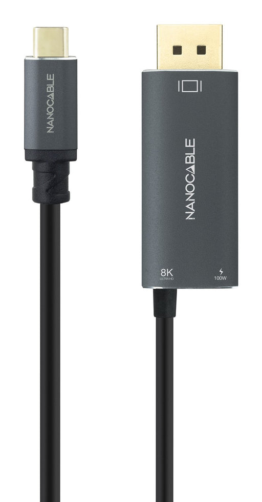 EAN 8433281017399 - Nanocable 10.15.5012 adaptador de cable de vídeo 1,8 m USB Tipo C DisplayPort + USB Type-C Negro imagen 2