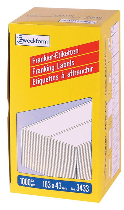 EAN 4004182034330 - Avery 3433 etiqueta autoadhesiva Rectángulo Blanco 1000 pieza(s) imagen 1