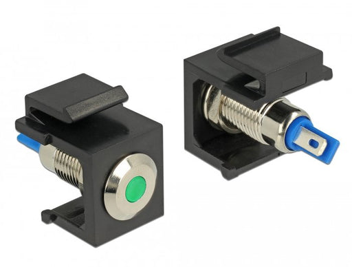 EAN 4043619864638 - DeLOCK 86463 conector Keystone LED Negro, Azul, Verde, Acero inoxidable imagen 1
