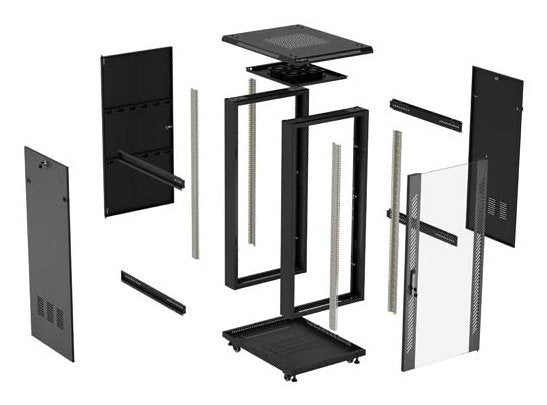 EAN 5901969448283 - Lanberg FF01-6818-12B armario rack 18U Rack o bastidor independiente Negro imagen 12