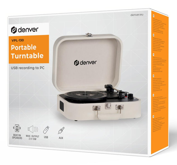 EAN 5706751079436 - Denver VPL-130 Tocadiscos de tracción directa Beige Automático imagen 8
