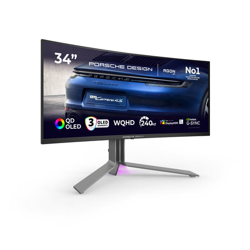 EAN 4056487052397 - AOC Porsche PD34 pantalla para PC 86,4 cm (34") 3440 x 1440 Pixeles Wide Quad HD QD-OLED Negro imagen 2