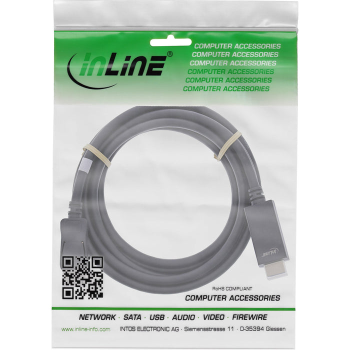 EAN 4043718278046 - InLine 17184I adaptador de cable de vídeo 1,5 m HDMI tipo A (Estándar) DisplayPort Negro imagen 2