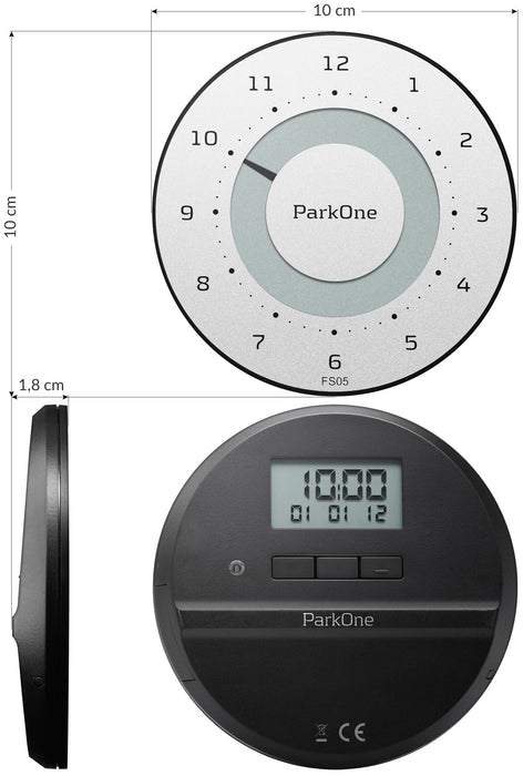 EAN 5711157057100 - Needit ParkOne disco de aparcamiento Negro, Blanco, Metálico Electrónico imagen 1