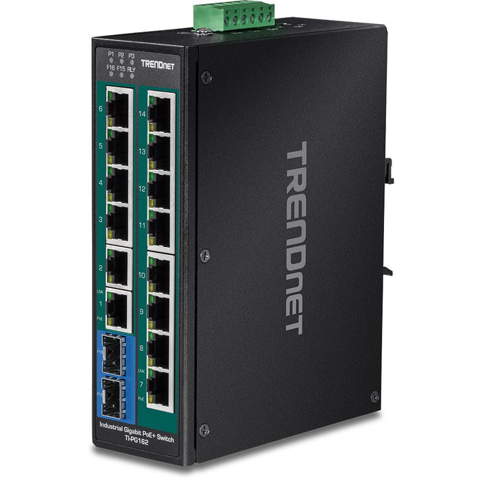EAN 0710931161748 - Trendnet TI-PG162 switch No administrado Gigabit Ethernet (10/100/1000) Energía sobre Ethernet (PoE) Negr imagen 1
