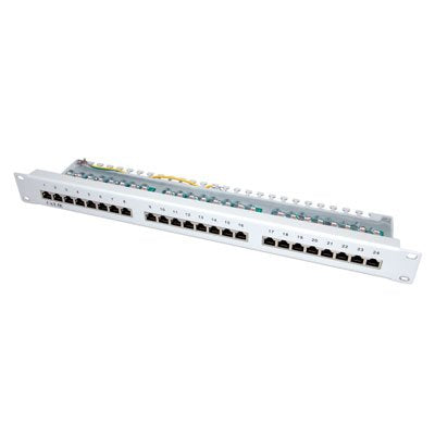 EAN 7611990173907 - VALUE Cat.5e Patch Panel 24P, STP, light grey imagen 1