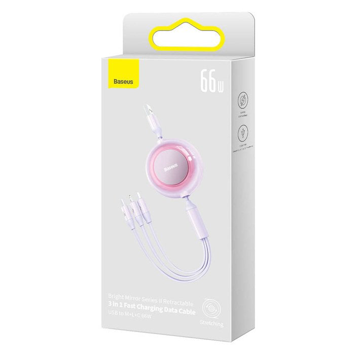 EAN 6932172609115 - Baseus CAMJ010105 cable USB USB 2.0 USB A USB C/Micro-USB B/Lightning Violeta imagen 3