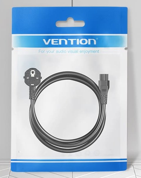 EAN 6922794775824 - Vention ZCKBAC cable de transmisión Negro 1,8 m Enchufe tipo F IEC C5 imagen 2