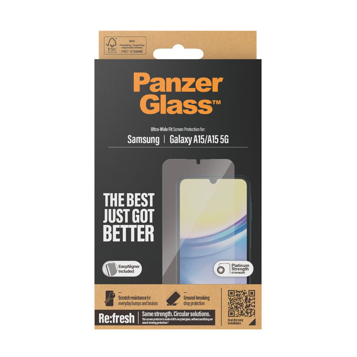 EAN 5711724073496 - PanzerGlass ® Screen Protector Samsung Galaxy A15 | A15 5G | M15 5G | Ultra-Wide Fit w. EasyAligner Prote imagen 3