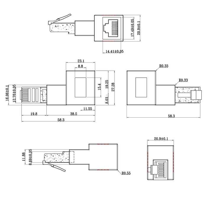 EAN 4043718289011 - InLine 69991C cambiador de género para cable Negro imagen 3