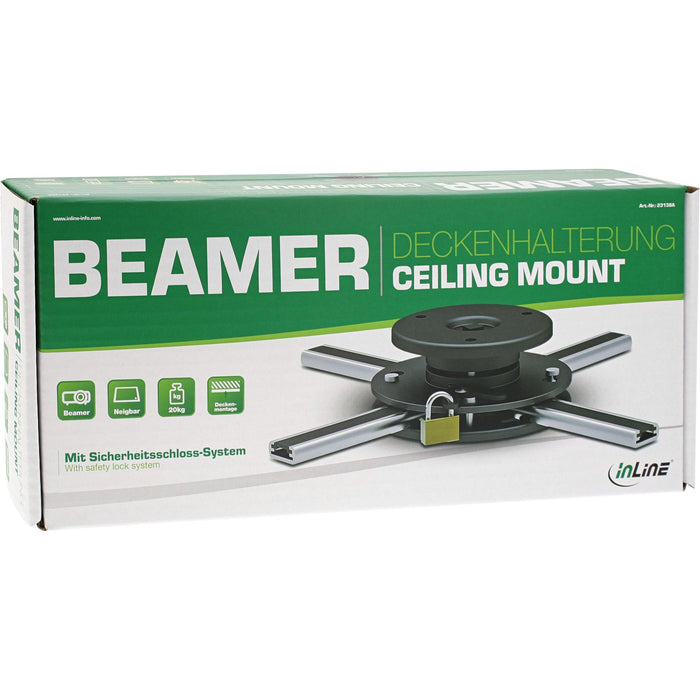 EAN 4043718172375 - InLine 4043718172375 montaje para projector Techo/pared Negro imagen 3