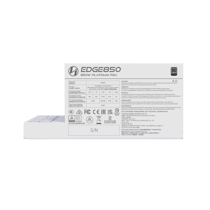 EAN 4718466015013 - Lian Li EG0850 unidad de fuente de alimentación 850 W 20-pin ATX SFX Blanco imagen 6