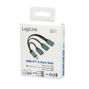 EAN 4052792048728 - LogiLink UA0315 hub de interfaz USB 3.2 Gen 1 (3.1 Gen 1) Type-C 5000 Mbit/s Negro, Gris imagen 7