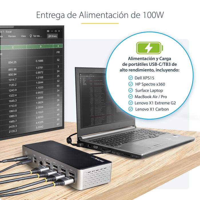 EAN 0065030876278 - StarTech.com DK31C4DPPDUE base para portátil y replicador de puertos Alámbrico USB 3.2 Gen 2 (3.1 Gen 2)  imagen 11