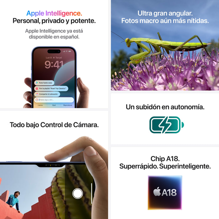 EAN 0195949822254 - Apple iPhone 16 15,5 cm (6.1") SIM doble iOS 18 5G USB Tipo C 128 GB Rosa imagen 7