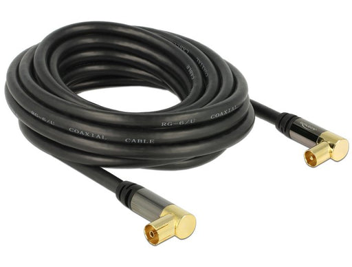 EAN 4043619889174 - DeLOCK 88917 cable coaxial RG-6/U 5 m IEC Negro imagen 1