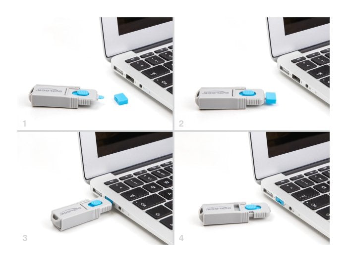 EAN 4043619209231 - DeLOCK 20923 bloqueador de puerto Bloqueador de puerto + clave USB tipo A Azul, Gris Plástico 6 pieza(s) imagen 5