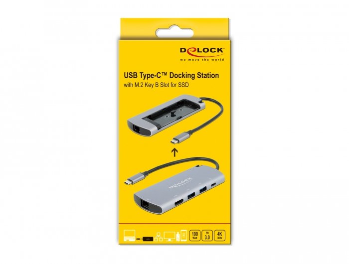 EAN 4043619877676 - DeLOCK 87767 base para portátil y replicador de puertos Alámbrico USB 3.2 Gen 1 (3.1 Gen 1) Type-C Gris imagen 6