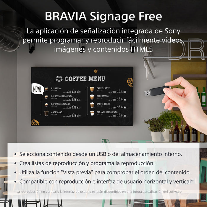 EAN 4548736156258 - Sony FW-55EZ20L pantalla de señalización Pantalla plana para señalización digital 139,7 cm (55") LED Wifi imagen 5