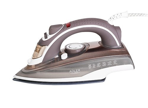 EAN 5902934831048 - Adler AD 5030 plancha Plancha a vapor Suela de cerámica 3000 W Marrón, Gris, Blanco imagen 2