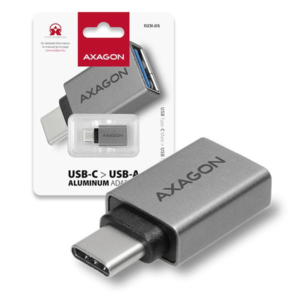 EAN 8595247903822 - Axagon RUCM-AFA cambiador de género para cable USB type C USB type A Metálico imagen 5
