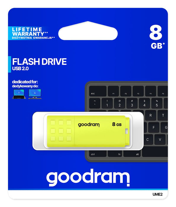 EAN 5908267935644 - Goodram UME2 unidad flash USB 8 GB USB tipo A 2.0 Amarillo imagen 5