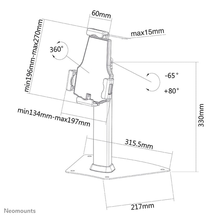 EAN 8717371447243 - Neomounts TABLET-D150SILVER soporte Soporte pasivo Tablet/UMPC Plata imagen 11
