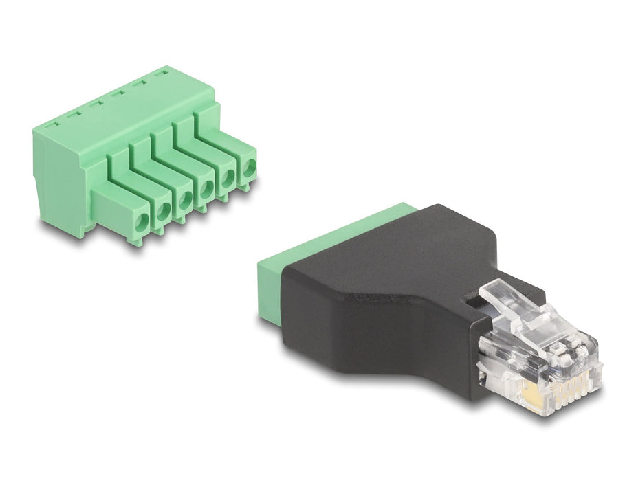 EAN 4043619665907 - DeLOCK 66590 cambiador de género para cable RJ12 6 pin terminal block Negro, Verde imagen 1
