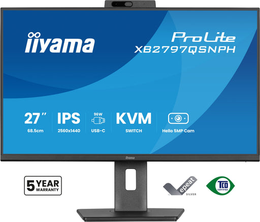 EAN 4948570125975 - iiyama ProLite XB2797QSNPH-B1 27IN IPS LCD 4MS 2560X1440 350CD/M2 HDMI/DP/USB 2 pantalla para PC 68,6 cm  imagen 2