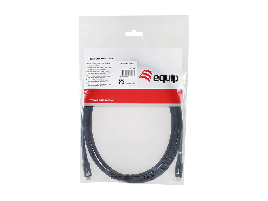 EAN 4015867243640 - Equip 128442 cable USB USB4 Gen 4x2 2 m USB C Negro imagen 4