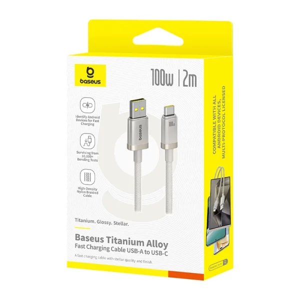 EAN 6932172669614 - Baseus P10378102G21-02 cable USB 2 m USB A USB C Titanio imagen 9