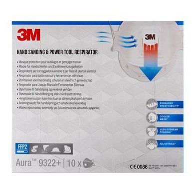 EAN 4054596315129 - 3M 9322PRO10 mascarilla antipolvo 10 pieza(s) Taza FFP2 imagen 2