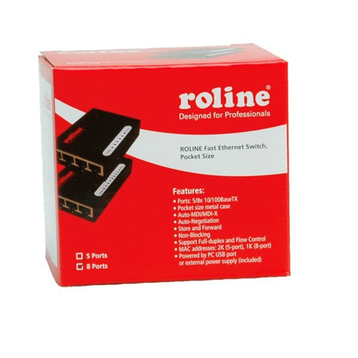 EAN 7611990195787 - ROLINE Fast Ethernet Switch, Pocket, 8 Ports imagen 2