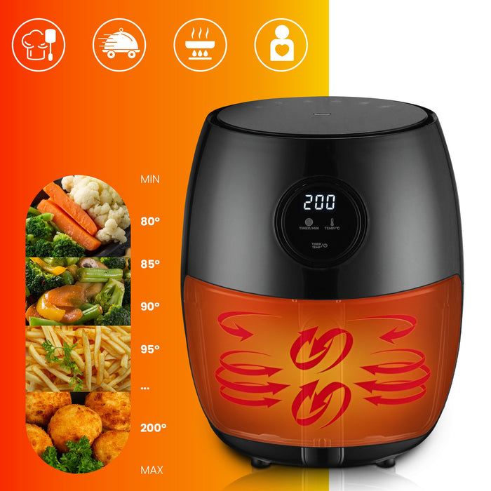 EAN 5906168633218 - Extralink HOME AIR FRYER 2L EU SJ-200 freidora Sencillo Independiente 1000 W Freidora de aire caliente Ne imagen 7